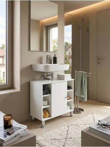 KADIMA DESIGN Waschbeckenunterschrank 60 x 64 x 32 cm Badschrank mit Tür, Holz