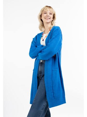 IZIA Damen Long Cardigan in Blau
