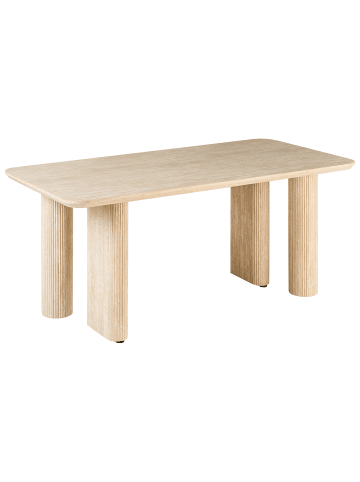 Beliani Esszimmertisch BARROY in Braun - (W) 90 x (H) 76 x (L) 180 cm