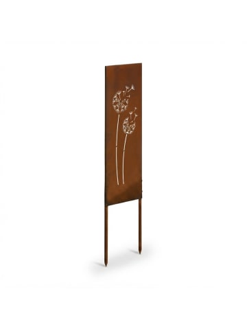 relaxdays Edelrost-Gartendeko "Pusteblume" in Braun - 85 x 28 cm