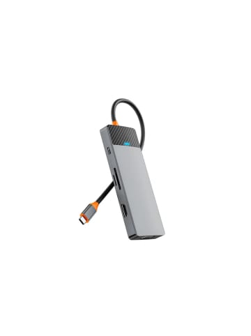 COFI 1453 WiWU - HUB 7/9/12 in 1 USB-C HUB - Adapter Aluminiumgehäuse in Grau