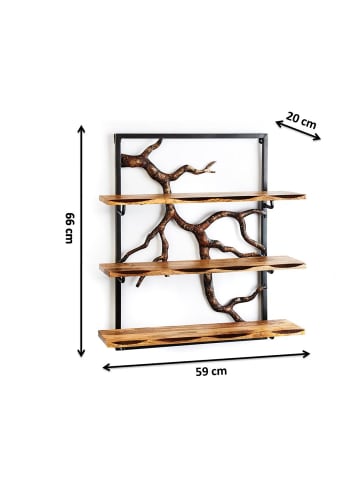 kobolo Wandregal TWIGSHELF3 in Braun