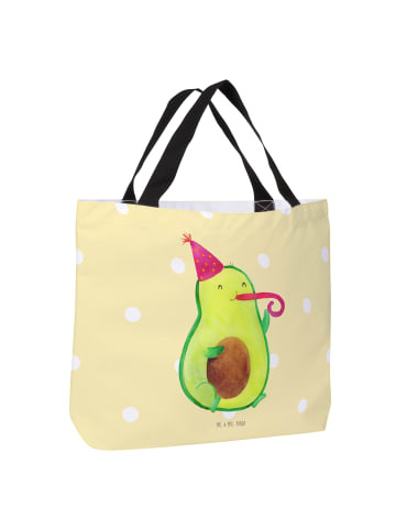 Mr. & Mrs. Panda Shopper Tasche Avocado Geburtstag ohne Spruch in Gelb Pastell