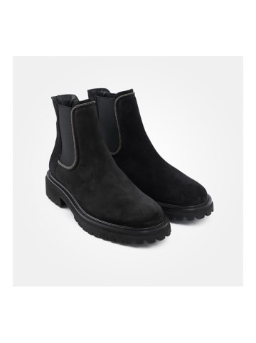 Paul Green Chelsea Boot Soft Suede in Schwarz