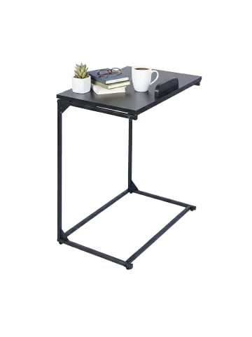 relaxdays Beistelltisch in Schwarz - (B)55 x (H)66 x (T)35 cm