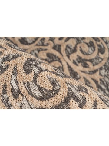 Kayoom Kurzflor Teppich Davis 125 in beige - rechteckig