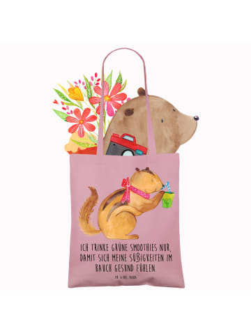 Mr. & Mrs. Panda Dokumententasche Eichhörnchen Smoothie mit Spruch in Rosa Pastell