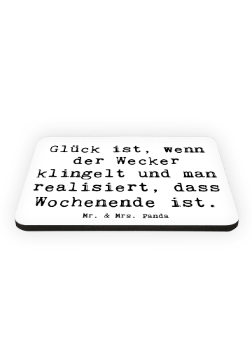 Mr. & Mrs. Panda whiteboardmagnet Spruch Glück am Wochenende mit... in Weiß