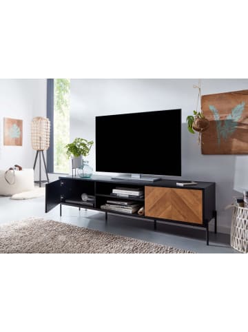 FineBuy TV- und Lowboards in Schwarz / Spanplatte / 163x40x45