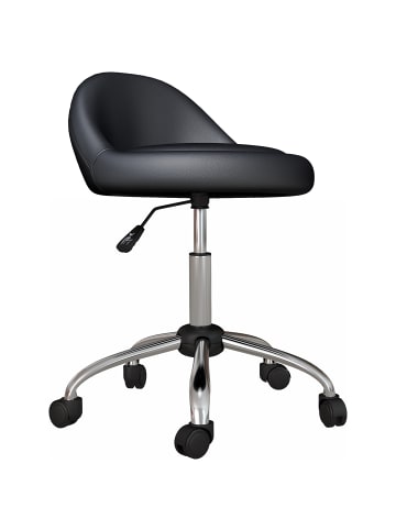 HOMCOM Salonstuhl-Ø35 x 63-83H cm-Schwarz