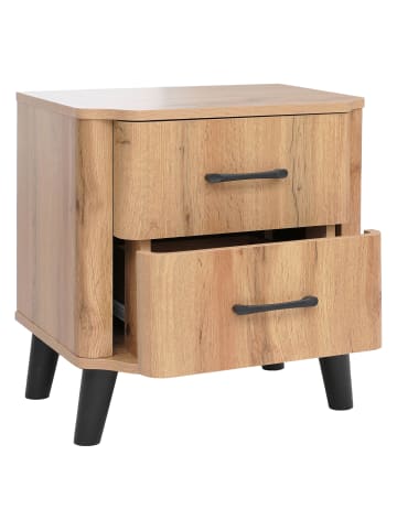 MCW Nachttisch P42 2 Schubladen, Wotan-Eiche-Optik