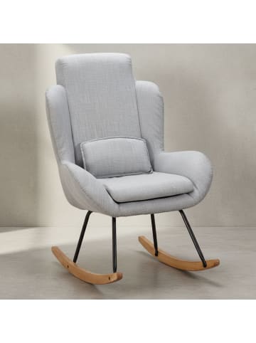 KADIMA DESIGN Schaukelstuhl CAPRI Design Relaxsessel 75 x 110 x 88,5 cm, in Grau