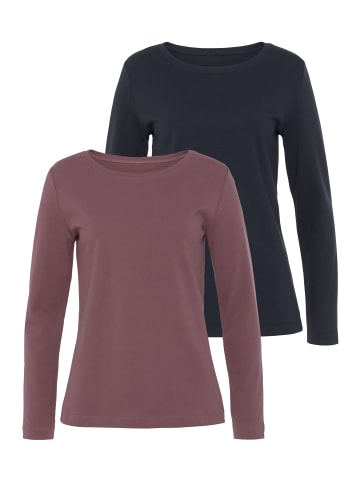 Vivance Langarmshirt in beere, navy