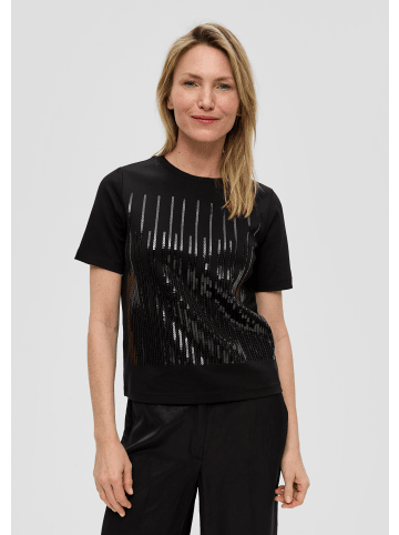 s.Oliver BLACK LABEL T-Shirt kurzarm in Schwarz