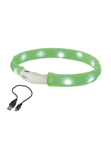 Nobby LED Leuchtband für Hunde breit VISIBLE, grün