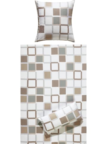 REDBEST Flanell Bettwäsche in grau-beige
