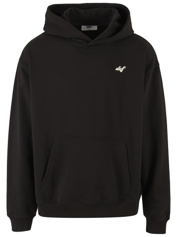 DEF DEF Kapuzenpullover in jet black washed
