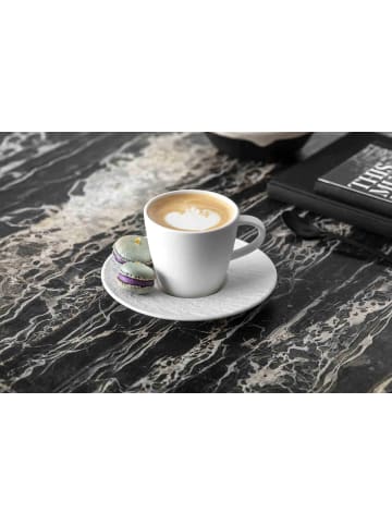 Villeroy & Boch Espressotasse mit Untertasse Manufacture Rock 60 ml / ø 12,1 cm in weiß