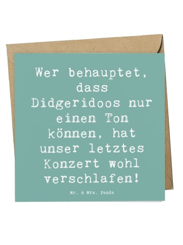 Mr. & Mrs. Panda Einladungskarte Spruch Didgeridoo Konzert mit S... in Meeresbrise