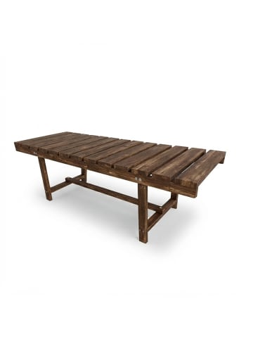 relaxdays Gartenbank in Geflammt - (B)110 x (H)35 x (T)38 cm