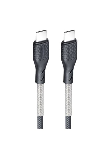 COFI 1453 Forcell F-Energy USB-C auf USB-C Kabel 240W Carbon Schwarz 1m in Schwarz