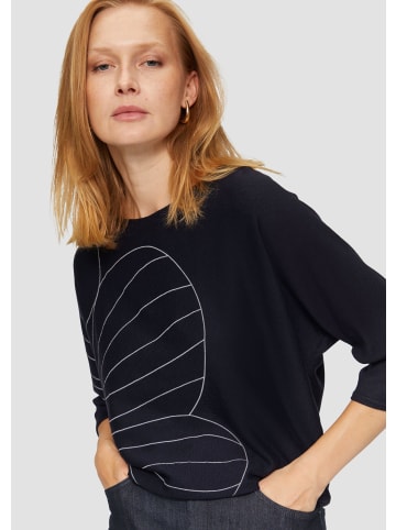 s.Oliver BLACK LABEL Strickpullover 3/4 Arm in Blau