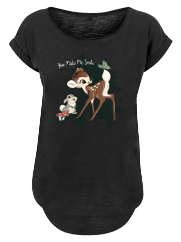F4NT4STIC Long Cut T-Shirt Disney Bambi Smile in schwarz