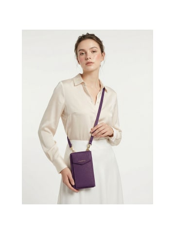 Lazarotti Bologna Leather Zip-Around Geldbörse Handytasche Leder 19 cm in purple