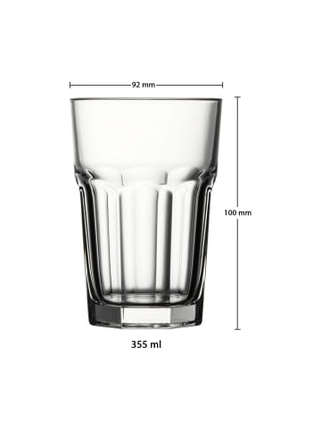 Pasabahce 60er Set Longdrinkgläser Casablanca 355 ml transparent in transparent