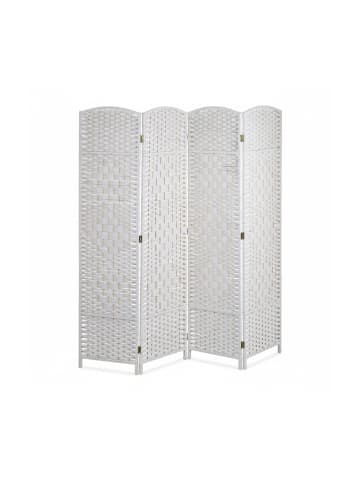 relaxdays Paravent in Weiß - (B)160 x (H)170 cm