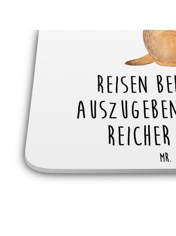 Mr. & Mrs. Panda Getränkeuntersetzer Erdmännchen mit Spruch in Weiß