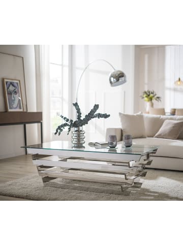 home24 Couchtisch Quinland in Gestell: Chrom