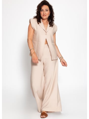 SASSYCLASSY Oversize Weste in Beige