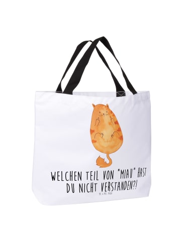 Mr. & Mrs. Panda Tüte Katze Mittelfinger mit Spruch in Weiß