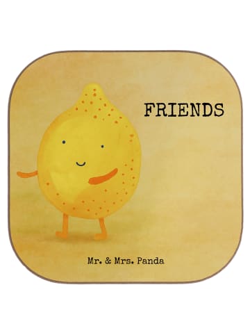 Mr. & Mrs. Panda Untersetzer für Gläser Beste Freunde Zitrone De... in Weiß