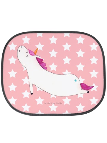 Mr. & Mrs. Panda Sonnenschutz Autoscheibe Einhorn Yoga ohne Spruch in Rot Pastell