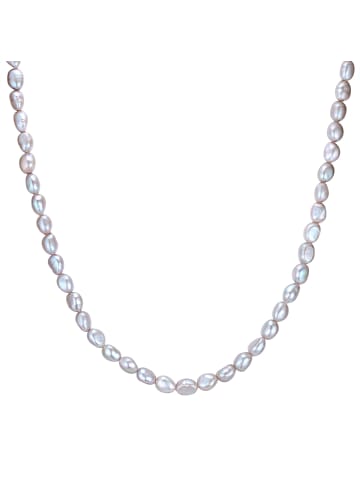 Valero Pearls Kette Sterling Silber Süßwasser-Zuchtperle grau in grau