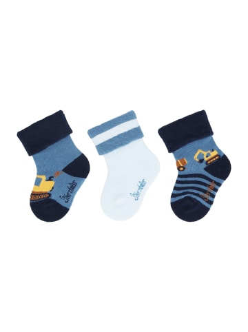 Sterntaler Baby-Socken 3er-Pack Bagger in marineblau