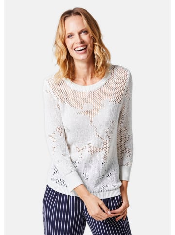 GOLDNER Pullover Pullover im Baumwoll-Mix in weiß
