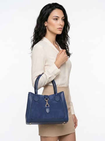 Samantha Look Shopper echt Leder in blau