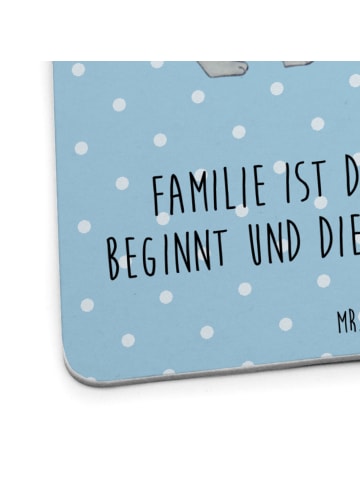 Mr. & Mrs. Panda Bierfilzl Koala Familie mit Spruch in Blau Pastell