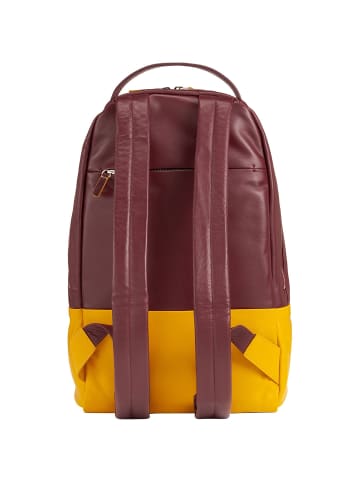 DuDu Rucksack Leder 37 cm in burgundy