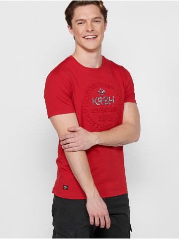 KOROSHI Kurzarm T-Shirt in rot