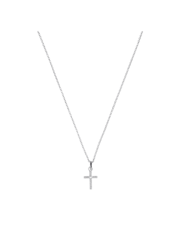 Tom Tailor Kette mit Anhänger Silber 925, rhodiniert in silber
