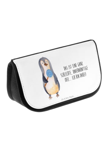 Mr. & Mrs. Panda Kulturbeutel Pinguin Lolli mit Spruch in Weiß