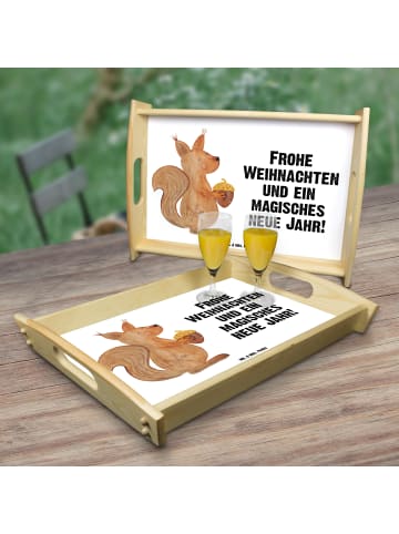 Mr. & Mrs. Panda Tablett Eichhörnchen Weihnachten mit Spruch in Weiß