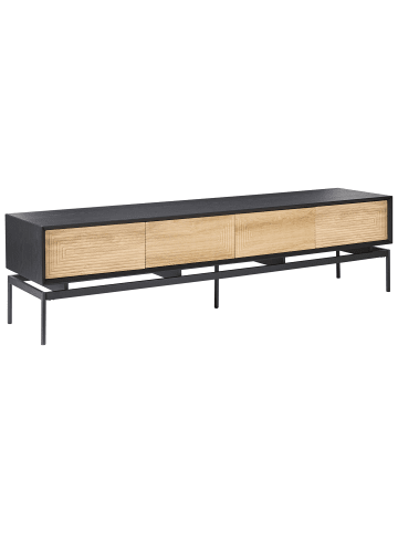 Beliani TV-Schrank LANCELIN in Braun/Schwarz - (W) 180 x (H) 46 x (L) 35 cm