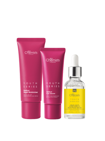 skinChemists 3-tlg Clear & Renew Nacht-Reparatur-Set