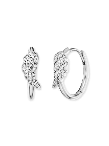 Engelsrufer  Sterling Silber Creolen Flügel Zirkonia