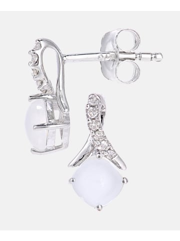 Diamant L'éternel Ohrringe aus 375 Weißgold mit 0.41 Karat Diamant mit Opal